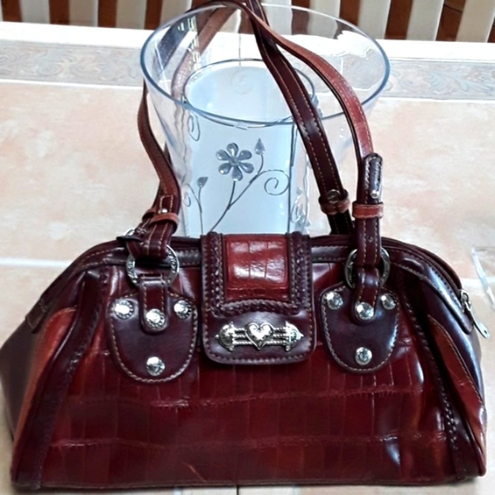 M.C. Croco Embelleshed Western Style Handbag